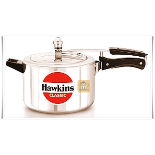 หม้อแรงดันสูง ขนาด  5 ลิตร แบบคลาสสิค ยี่ห้อ Hawkins จากประเทศอินเดีย (5 ลิตร) - Hawkins Classic Pressure Cooker 5 Litre