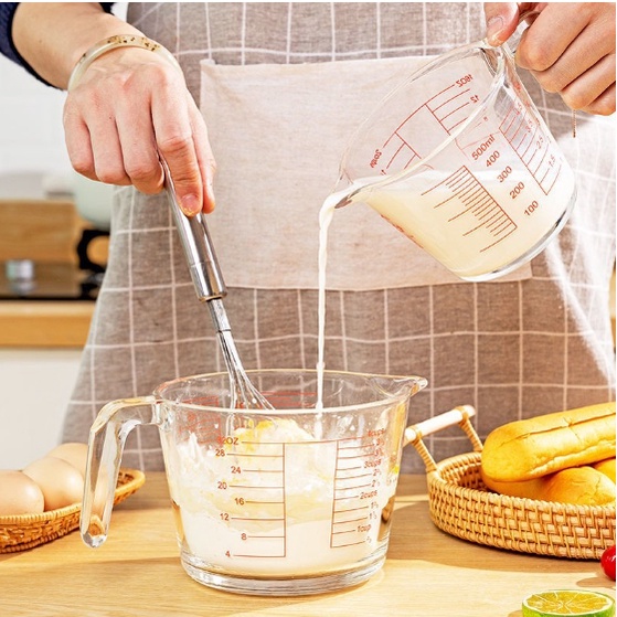 แก้วตวง  แก้วชงกาแฟ  เนื้อแก้วใส ทนทาน พร้อมส่งจากไทย - รูปที่ 3