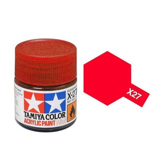 สีสูตรน้ำทามิย่า Tamiya Acrylic X27 Clear Red 10ml