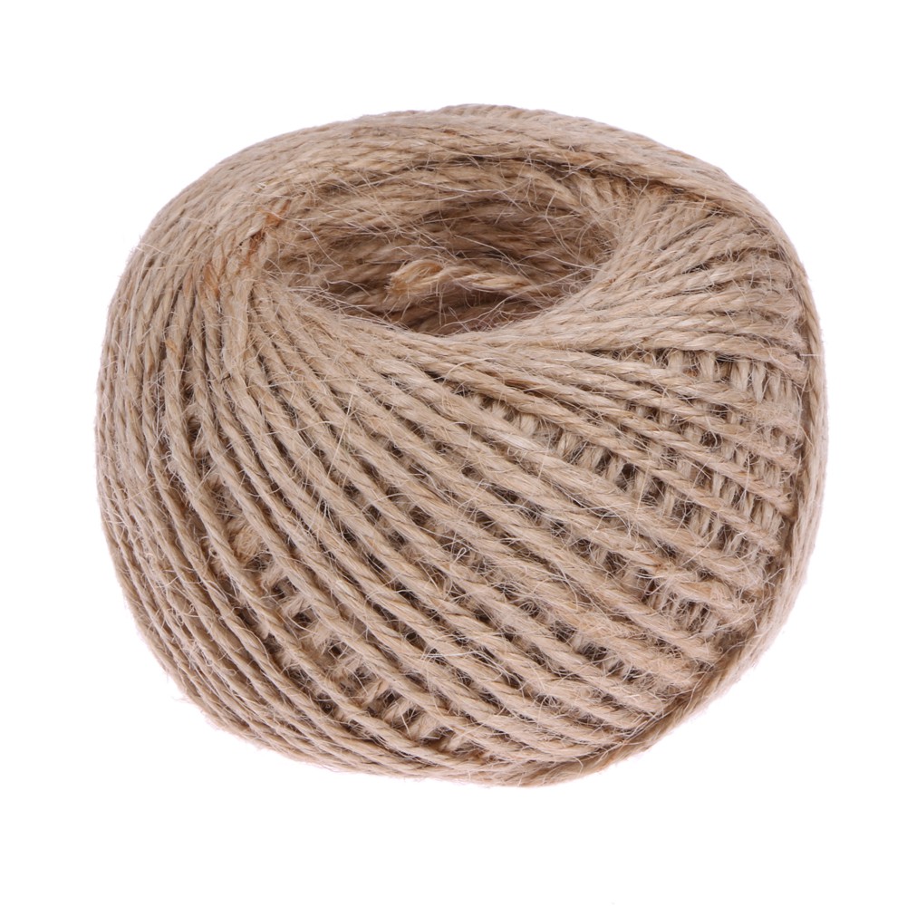 ACT 1Roll 50M Natural Burlap Hessian Jute Twine Cord Hemp Rope String ...