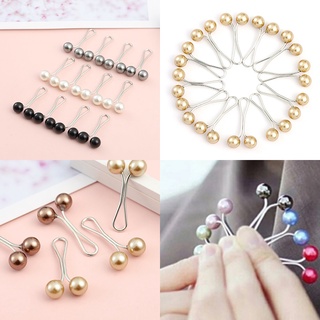 12pcs/set Hijab Shawl Scarf Ladies Muslim Scarf Fixing Hijab Clip Pearl Brooch Pin Jewelry Gift for Girls Friends