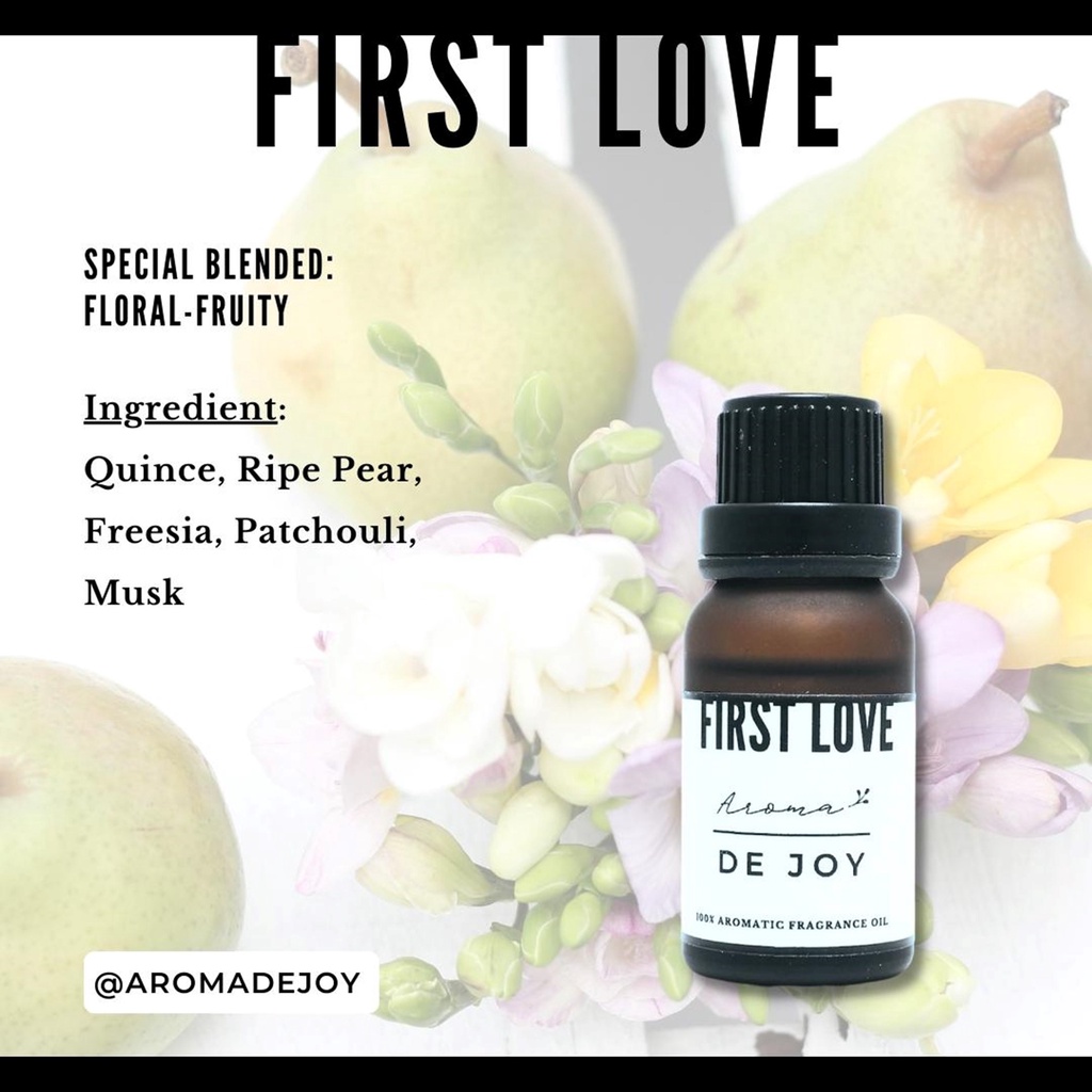 กลิ่น First Love | น้ำมันหอม Aroma Oil | Aroma De Joy | ขนาด 15 ml