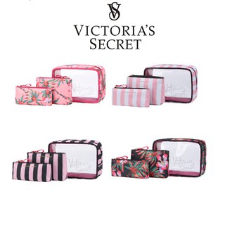 Victoria secret กระเป๋าเครื่องสําอาง PVC กันน้ํา 3 ชิ้น ต่อชุด