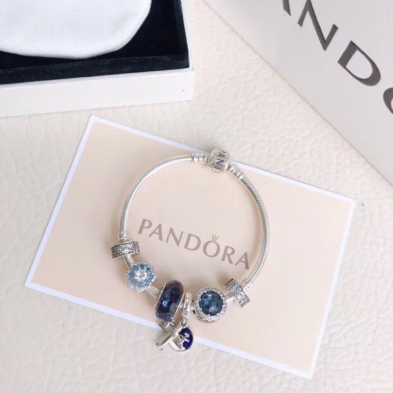 Pandora Pandora กําไลข้อมือแพนดอร่าประดับลูกปัดเครื่องประดับแฟชั่นสําหรับผู้หญิง