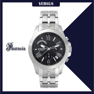 [ของแท้] Versus by Versace นาฬิกาข้อมือ ผู้ชาย รุ่น VERSUS VSPBH1318 CHRONO LION D/BLACK DIAL SS BRACELET paurasia