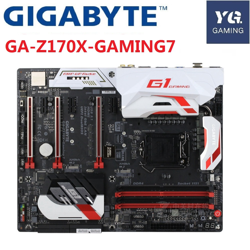 btc mainboard Gigabyte GA-Z170X-GAMING 7 DDR4 LGA 1151 64G USB3.0 USB3.1 HDMI Z170X-GAMING 5 Desktop Motherboard