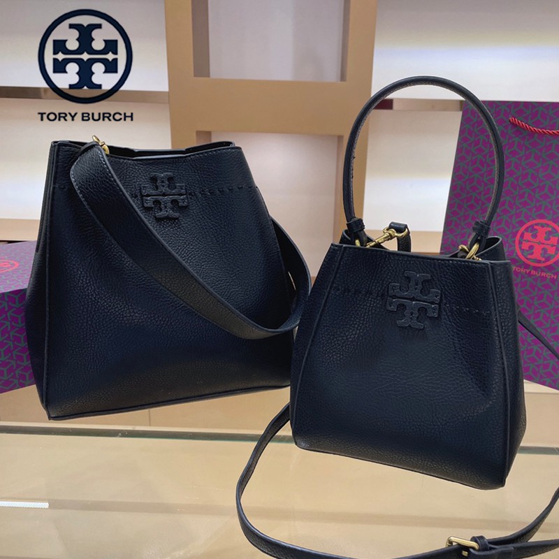 Tory Burch Handbag Classic Mcgraw Bucket Bag | Shopee Thailand