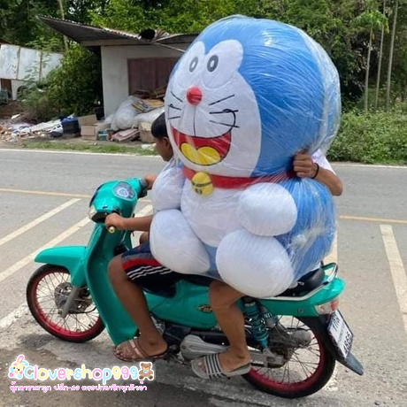 ตุ๊กตาโดเรม่อนตัวใหญ่ยักษ์ ตัวจัมโบ้ นุ่มน่ารักพร้อมส่ง งานหน้าปักอย่างดี ขนาด50นิ้ว มีเก็บปลายทาง
