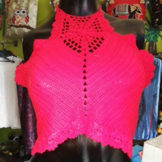 Handmade bikini top acrylic crochet