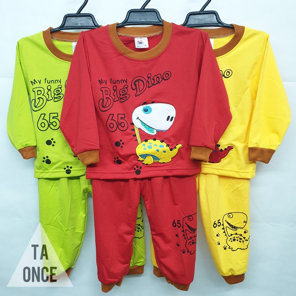 ชุดกันหนาวเด็ก ชุดนอนเด็ก ไดโนเสาร์ Big Dino&ไดโนเสาร์ People ชุดเด็ก (KD282)