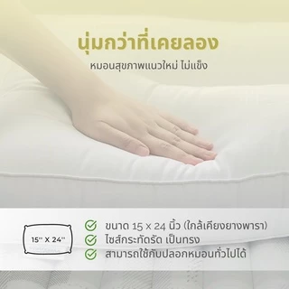 Wellness หมอนสุขภาพแบบนุ่ม ขนห่านเทียม รุ่น Contour Pillow