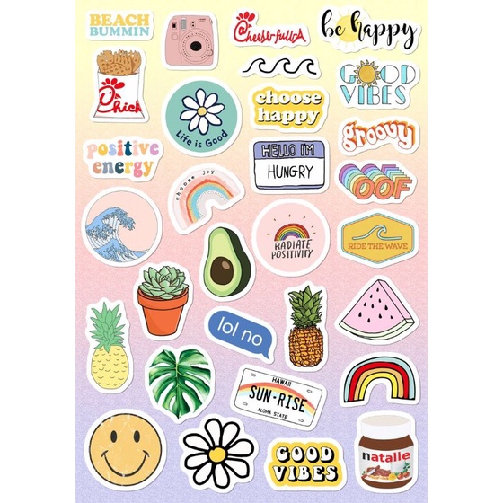 (15x10ซม.) สติ๊กเกอร์ Kpop Good Vibes สติ๊กเกอร์น่ารัก pt 1