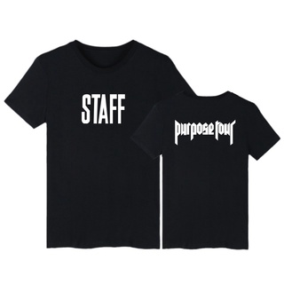 Alimoo เสื้อยืดผ้าฝ้าย Unisex STAFF Purpose Tour Men &amp; Women เสื้อฤดูร้อนแขนสั้น Tees ขนาดใหญ่ 1768B