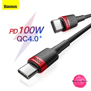 💜ถูกจริง/ส่งไว📦Baseus สายชาร์จ C to C PD 100W QC4.0+ สายถักรองรับ FastCharge SuperFastCharge Samsung