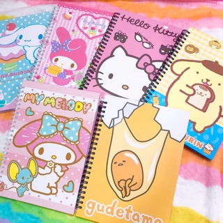 💕✨ สมุดโน๊ต สมุดจด สันห่วง A5 Sanrio 💖 น่ารักมาก พร้อมส่งค่ะ