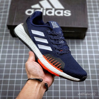 ของแท้ 100% Adidas Pulse Boost hd Wnte U รองเท้าวิ่งระบายอากาศ รองเท้าลำลอง{1st สีน้ำเงินและสีขาว}{2nd ดำและขาว}