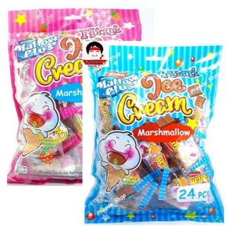 Erko Marshmallow Ice Cream Jam Filled mini  มาชเมลโล่ รูปไอศครีม ถุงใหญ่ 120กรัม (มี2รสให้เลือก)  ไอศครีม มาชเมลโล่