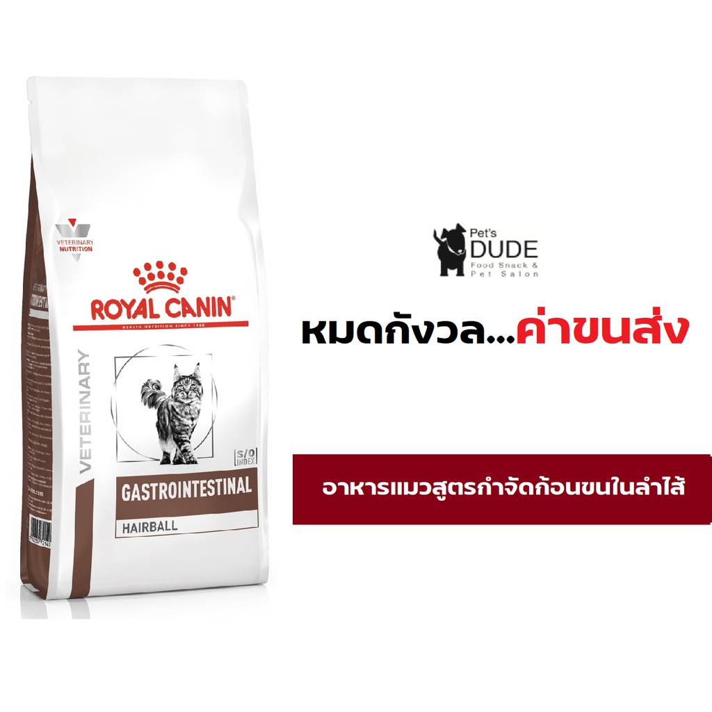 Royal Canin Gastro Intestinal Hairball 4 kg อาหารแมวกำจัดก้อนขนใน