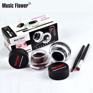 (ใช้โค้ด INCM8L3 ลด 50% สูงสุด 50 บาท)  อายไลเนอร์เจล MUSIC FLOWER LONG WEAR GEL LINER