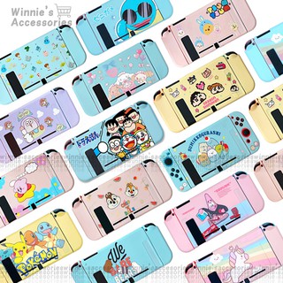 Cartoon Switch เคสซิลิโคน ฝาครอบป้องกัน Full Cover Case สำหรับ Nintendo Switch NS Joy-Con Soft Gel Shock-Proof Case Cover Glass Protector Film