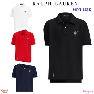 RALPH LAUREN BEAR COTTON MESH POLO SHIRT ( BOYS SIZE 8-20 YEARS )