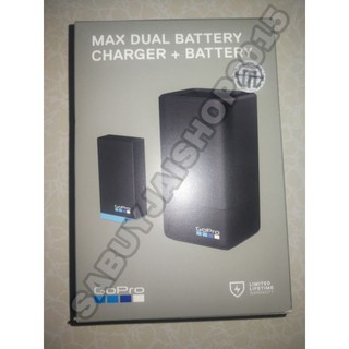 แท่นชาร์จพร้อมแบตเตอรี่​โกโปรแม็กซ์แท้100% GoProMAX Dual Battery Charger + Battery ประกันเมทราแกรม12เดือน