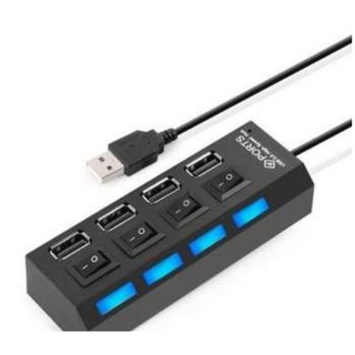 Di shop USB 2.0 High Speed 4 Port Power On/Off Switch LED Hub For PC Laptop Notebook