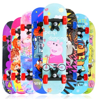 สเก็ตบอร์ด Double Kick 7-Layer Maple Deck Skateboard for Kids Beginners