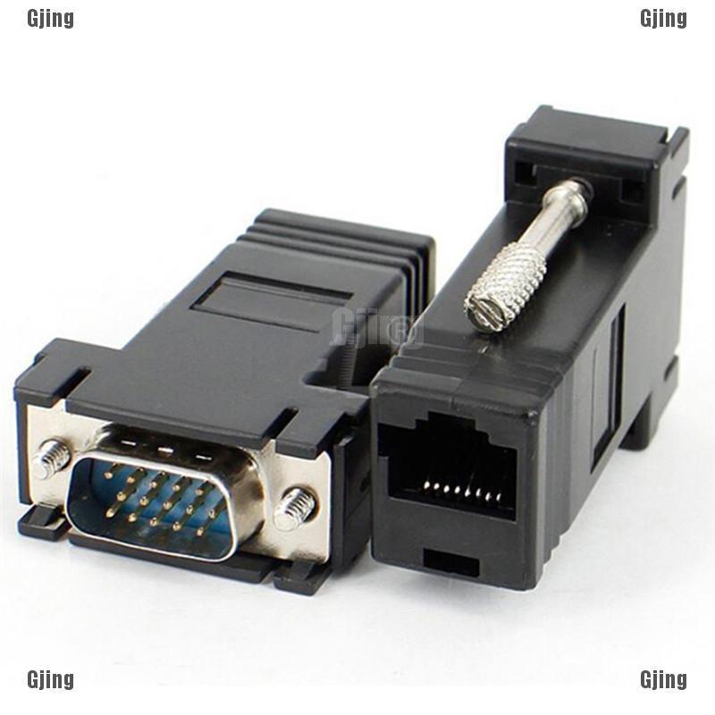 สายเคเบิ้ลเชื่อมต่อ VGA RGB HDB Male To LAN CAT5 CAT6 RJ45 Net Cable Female