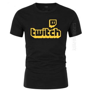 เสื้อยืดคอกลม ผ้าฝ้าย 100% พิมพ์ลาย Twitch Tv สีม่วง โอเวอร์ไซซ์ ของขวัญวันพ่อ สําหรับผู้ชายS-5XL