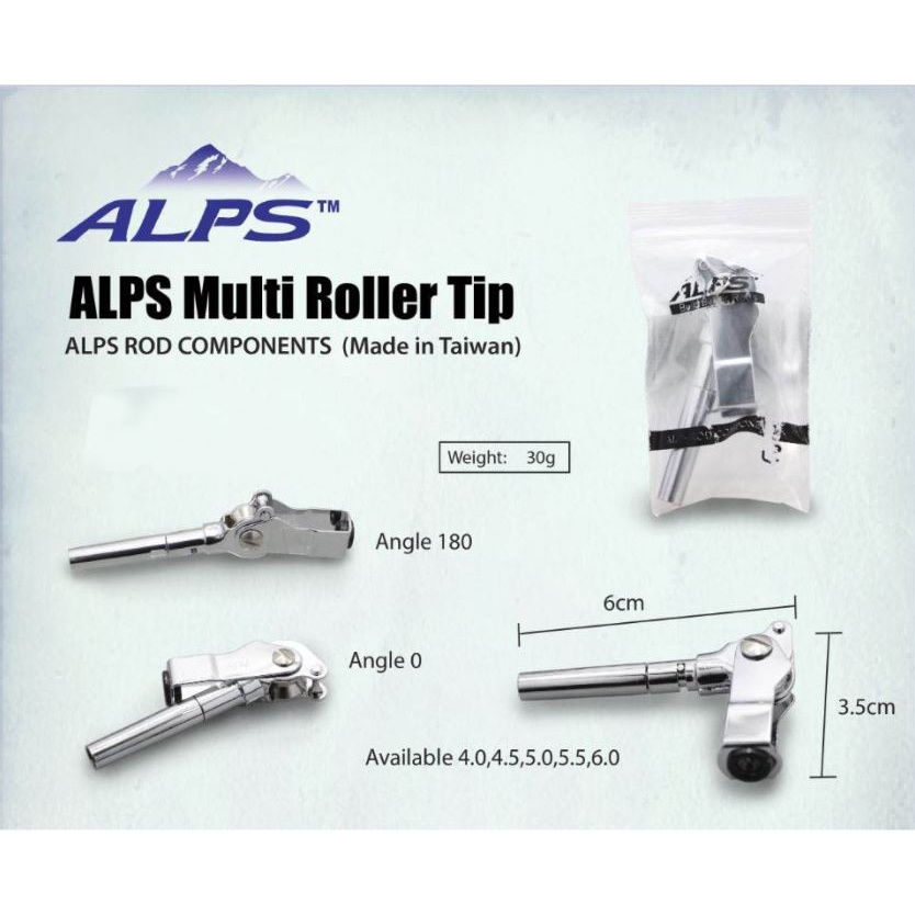 ใหม่ ALPS MULTI roller TIPS 30g 4.0, 4.5, 5.0, 5.5, 6.0 MADE IN TAIWAN ปลายลูกกลิ้ง