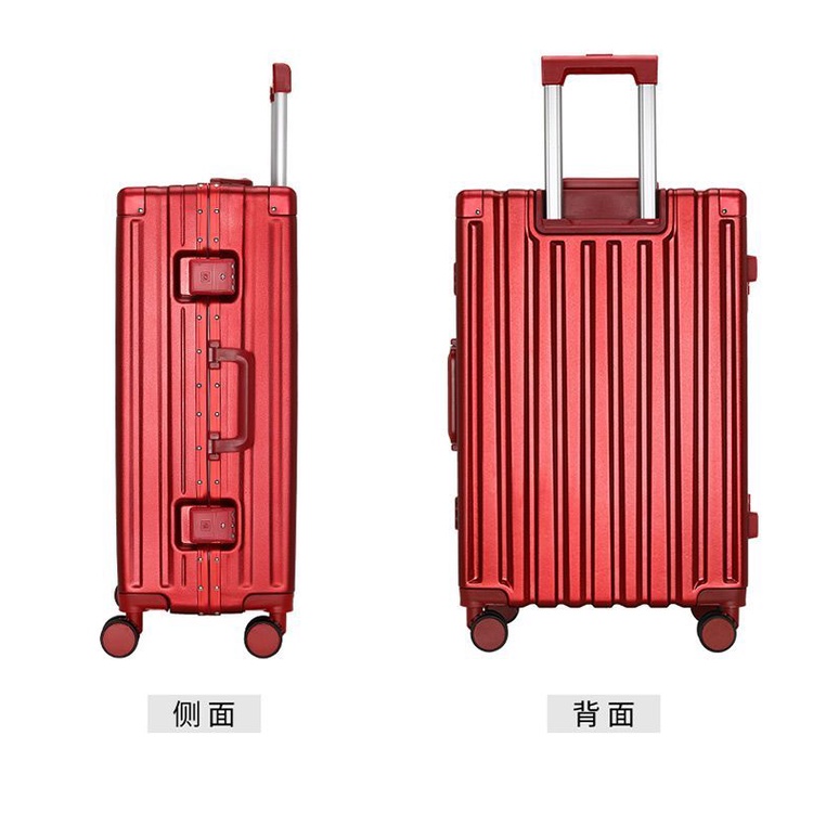 A.t.a กระเป๋าเดินทาง กรอบอลูมิเนียม ใส่รหัสผ่าน สีแดง แบบสากล สําหรับงานแต่งงาน