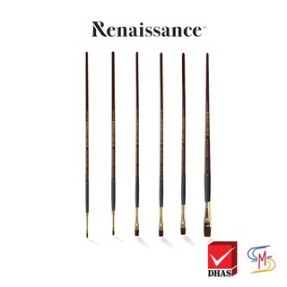 Renaissance พู่กัน พู่กันสีอะคริลิค ชนิดแบน FLAT BRUSH (เบอร์ 0 - 10)