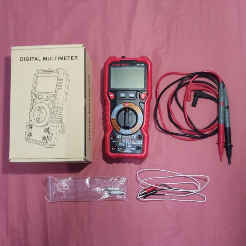 HABOTEST HT118C มัลติมิเตอร์ดิจิตอล วัดไฟฟ้า 6000 วัด RMS AC/DC พร้อมหน้าจอ LCD มือ2