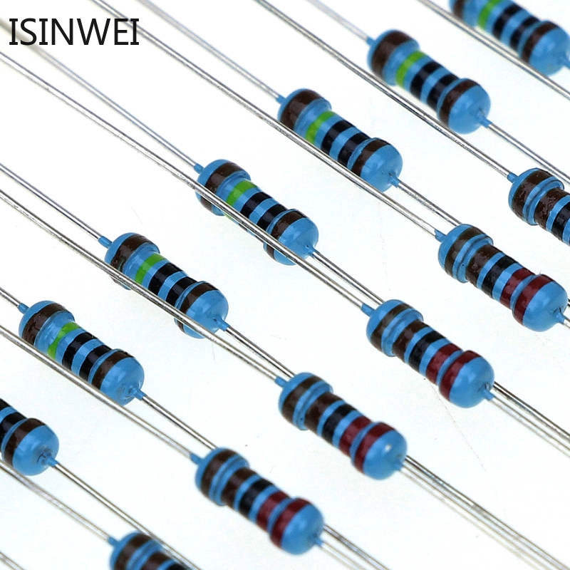 100pcs/lot 1/4W 1% Metal Film Resistor  10R 15R 18R 20R 24R 27R 30R 33R 36R 39R 43R 47R 51R 56R 62R