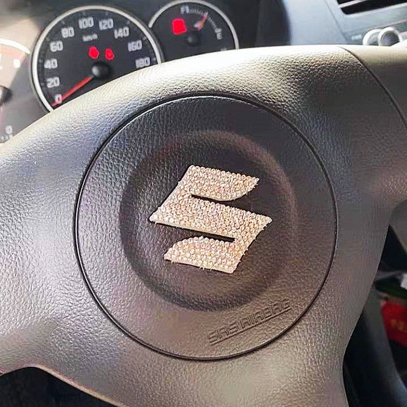 SGLink Dedicated Changan Suzuki Diamond-Studded สติ๊กเกอร์ติดพวงมาลัย Qiyue Witra Tianyu Swift พวงมาลัยโลโก้รถตกแต่งสติกเกอร์เพชร ราคา ถูกที่สุด ดีลบีเคเค แกลเลอรีภาพที่ 9