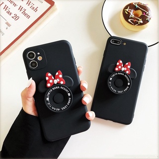 Samsung Galaxy Note 20 10 Pro 9 8 Note20 Note10 Note9 Note8 A91 A81 A71 A51 A41 A31 A21 A21S A11 A01 Core M11 A20s A10s M62 S10 Lite Cute Cartoon Silicone Mickey Minnie Bracket Stand Soft Phone Case Cover