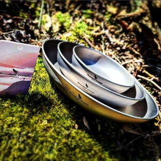 ชุดจาน-ชาม Boundless Voyage Outdoors Camping Titanium Plate&amp;Bowl