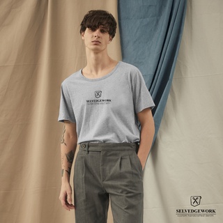 Selvedgework-เสื้อยืดผู้ชาย- Classic Logo T-shirt  – Grey