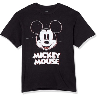 ผ้าฝ้ายคอกลมDisney เสื้อยืดผู้ใหญ่ เด็กผู้ชาย มิกกี้เมาส์ หน้ายิ้ม เสื้อยืดน่ารัก - เสื้อยืดผู้ชาย - เสื้อยืดผู้หญิง - เ