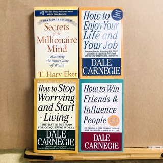 w3*21,w4*7,w5*22 DALE CARNEGIE Secrets of the Millionaire Mind หนังสืออังกฤษ How to Stop Worrying How to Win Friends