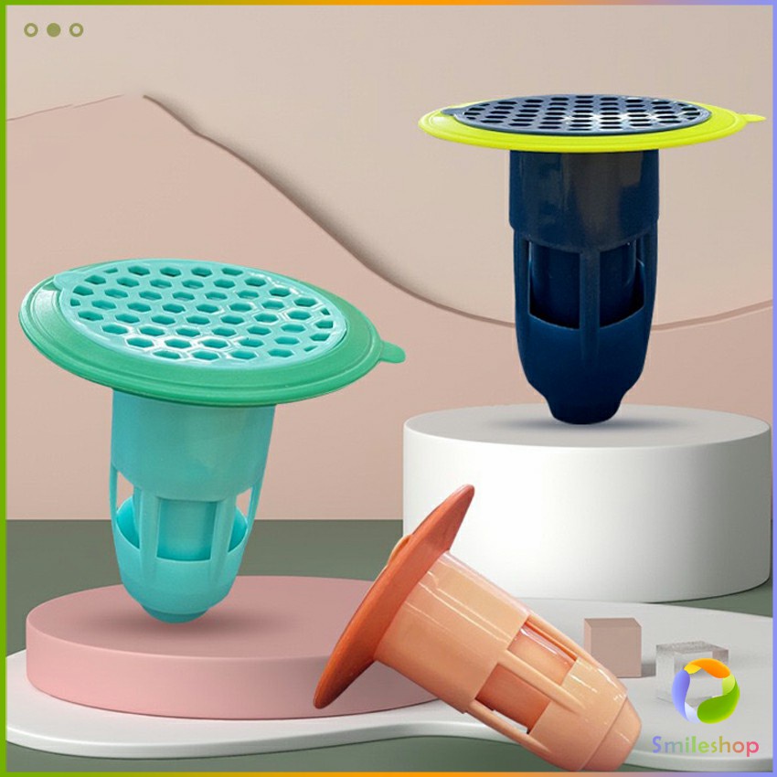 Smileshop อุปกรณ์ป้องกันกลิ่นทรงกรวย กันกลิ่นกันแมลงในท่อระบายน้ำ Floor drain กันกลิ่นท่อน้ำทิ้ง Silicone floor