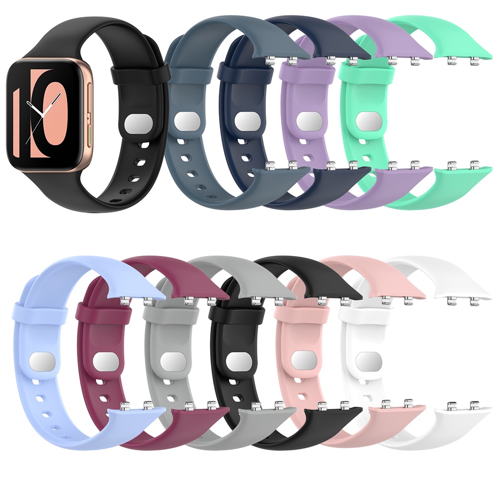 สายซิลิโคนสำหรับนาฬิกา Oppo 41mm 46mm สีสันสายกีฬา