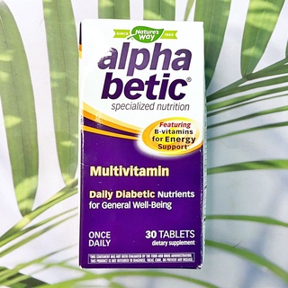 วิตามินรวม สูตรเฉพาะเพื่อคนเป็นเบาหวาน Alpha Betic® Multivitamin 30 Tablets (Natures Way®) #Diabetic Nutrients Supports