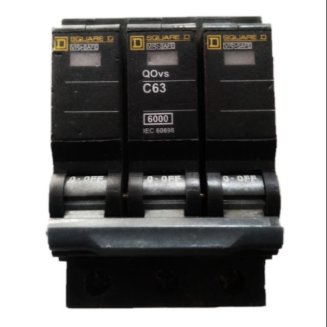 ูเซอร์กิต เบรกเกอร์ 3 โพล 63แอมป์(MCB)สแคร์ ดี หรือ ชไนเดอร์#Miniature circuit breaker 3P 63A(MCB)Sq