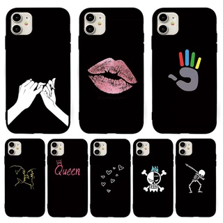 เคสโทรศัพท์ซิลิโคน OPPO A5 A9 A31 A91 2020 บุคลิกสีดำบริสุทธิ์ ปลอก อ่อน