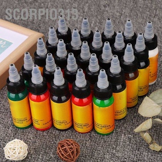 Scorpio313 หมึกสัก ติดทนนาน 25 สี 30 มล./ขวด