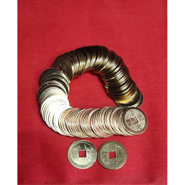 เหรียญจีนโบราณ (กู่เฉียน) เสริมฮวงจุ้ย 1ชุด10 เหรียญ