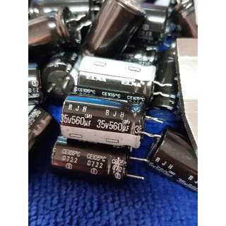 Elna RJH 560uf 35v (ตัดขา) capacitor ตัวเก็บประจุ คาปาซิเตอร์