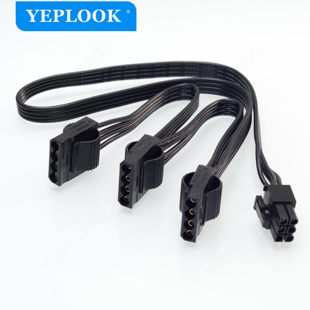 PCIe 6Pin ถึง 3x4Pin IDE สายตรงสําหรับ Seasonic X Series SS-1050XM2, SS-1250XM2, SS-650 KM3, SS-750 